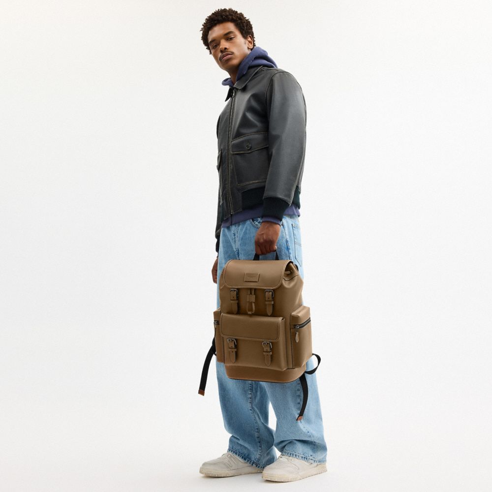 Coach Sprint Backpack Gunmetal Green