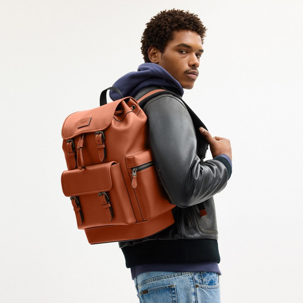 Coach Sprint Backpack Gunmetal Tan