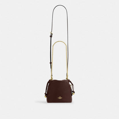 Coach Faye Mini Drawstring Bag Gold Maple