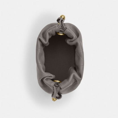 Coach Faye Mini Drawstring Bag With Quilting Gold Slate