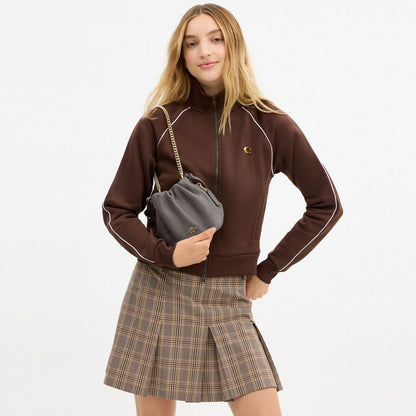 Coach Faye Mini Drawstring Bag With Quilting Gold Slate