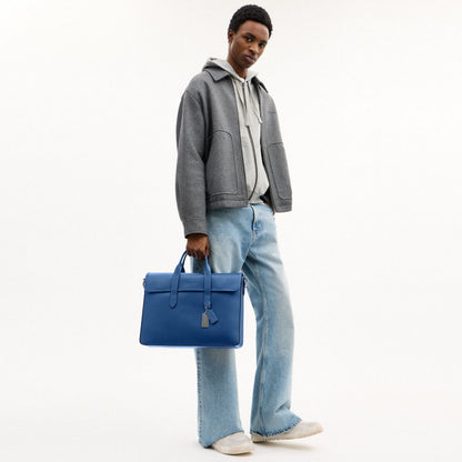 Coach Sullivan Portfolio Brief Silver True Blue