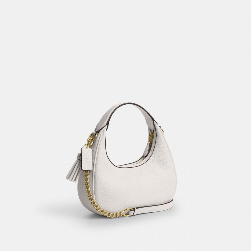 Coach Carmen Mini Crossbody Bag With Heart Rivets Gold Chalk