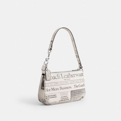 Coach Nolita 19 With Newspaper Print Silver Chalk Multi