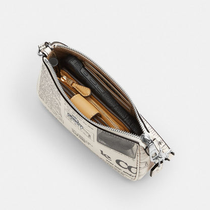 Coach Nolita 19 With Newspaper Print Silver Chalk Multi
