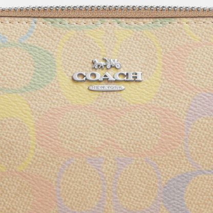 Coach Nolita 19 In Rainbow Signature Canvas Silver Sand Multi