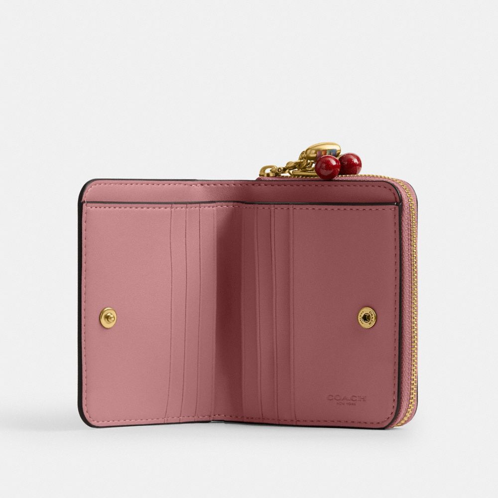 Coach Essential Billfold Wallet With Charms Brass Peony