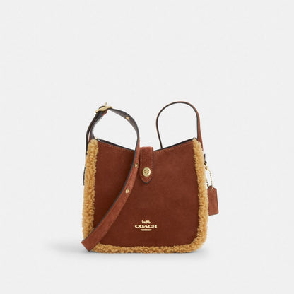 Coach Hadley Mini Crossbody Bag Gold Vintage Brown Multi