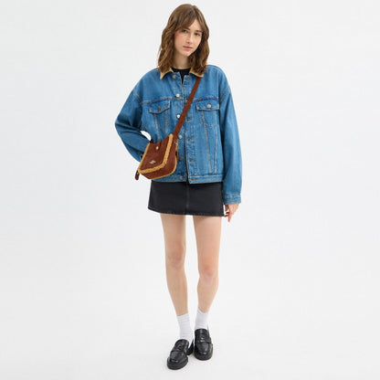 Coach Hadley Mini Crossbody Bag Gold Vintage Brown Multi