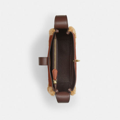 Coach Hadley Mini Crossbody Bag Gold Vintage Brown Multi