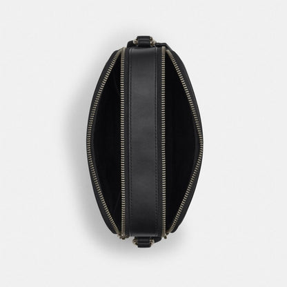 Coach Graham Crossbody Bag In Signature Canvas With Varsity Stripe Gunmetal