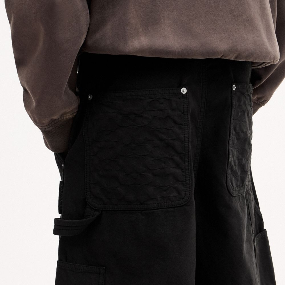Coach Canvas Shorts Black