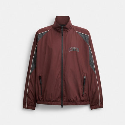 Coach Track Jacket Burgundy