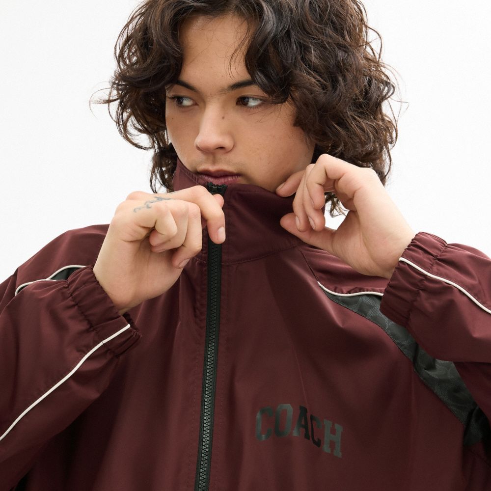 Coach Track Jacket Burgundy