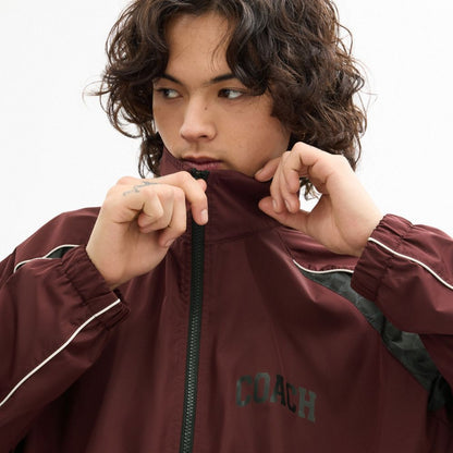 Coach Track Jacket Burgundy