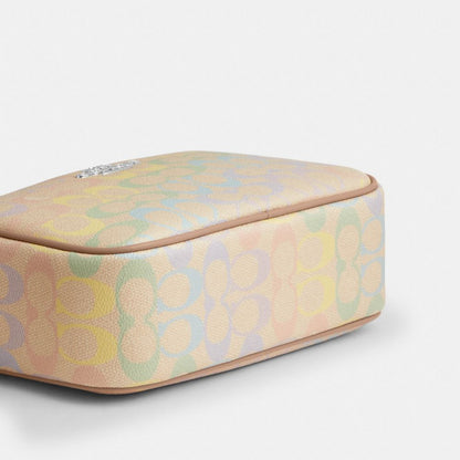 Coach Jamie Camera Bag In Rainbow Signature Canvas Silver Sand Multi