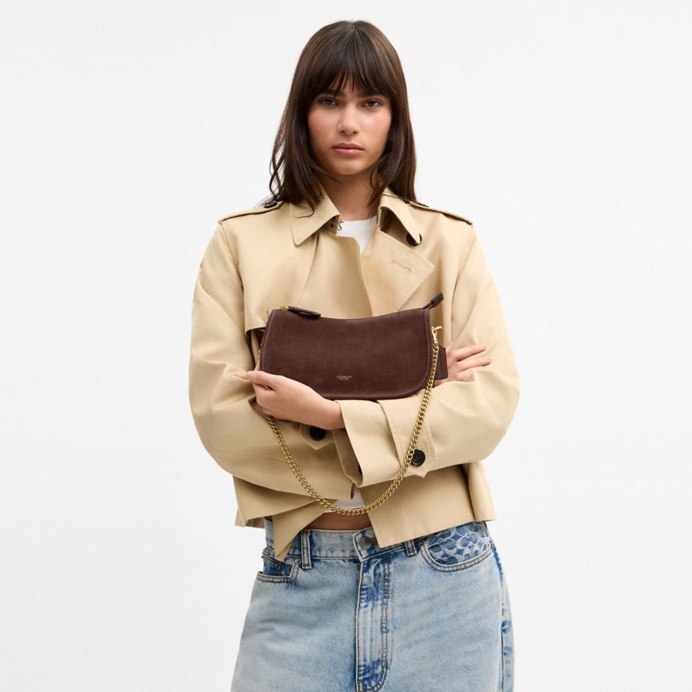 Coach Waverly Bag Brass/Dark Chocolate