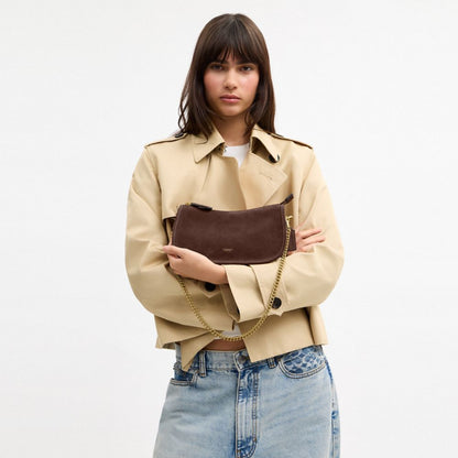 Coach Waverly Bag Brass/Dark Chocolate