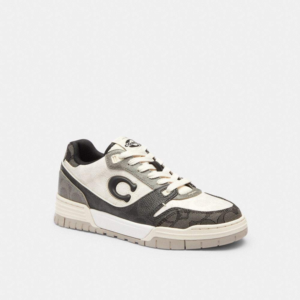Coach Soho Sneaker In Mixed Signature Black Chalk