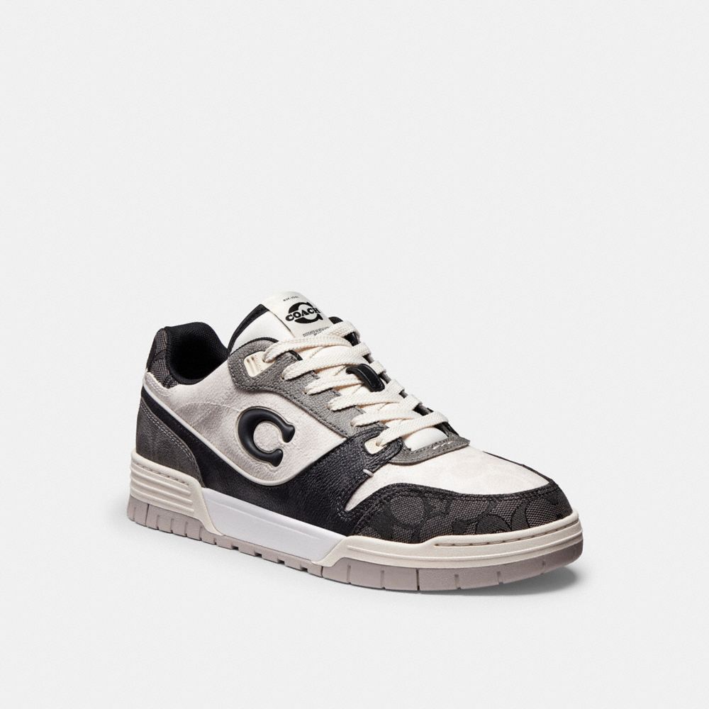 Coach Soho Sneaker In Mixed Signature Black Chalk