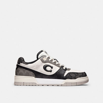 Coach Soho Sneaker In Mixed Signature Black Chalk
