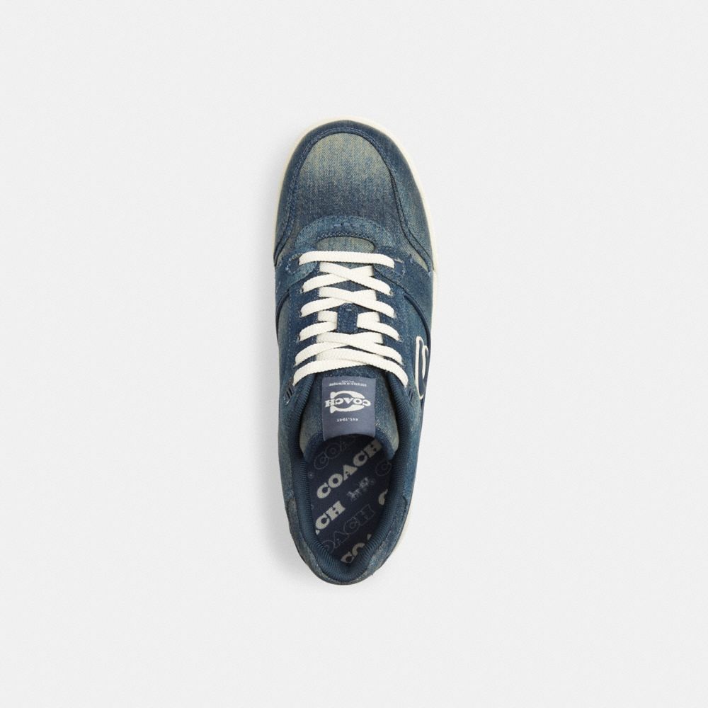 Men's Coach Soho Sneaker In Loved Denim Denim