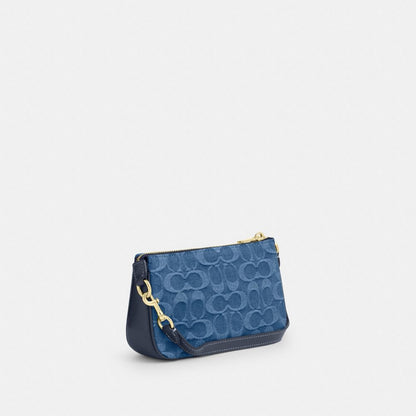 Coach Nolita 19 In Signature Denim Gold Indigo