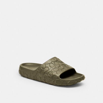 Men's Coach Bay Slide In Signature Army Green