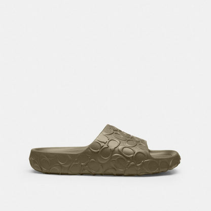 Men's Coach Bay Slide In Signature Army Green