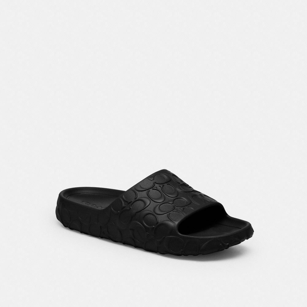 Men's Coach Bay Slide In Signature Black