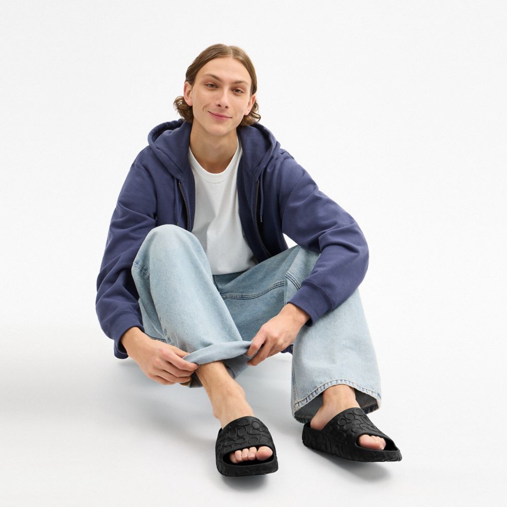 Coach Bay Slide In Signature Black