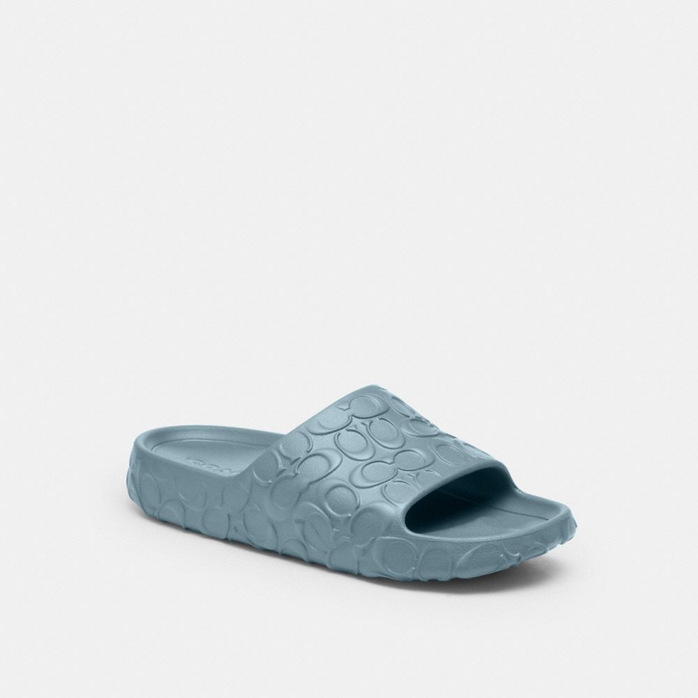 Men's Coach Bay Slide In Signature Sea Mist