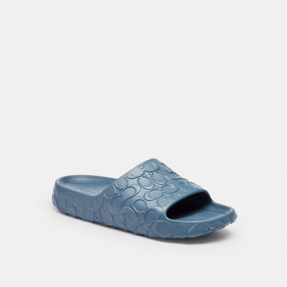 Men's Coach Bay Slide In Signature Light Denim