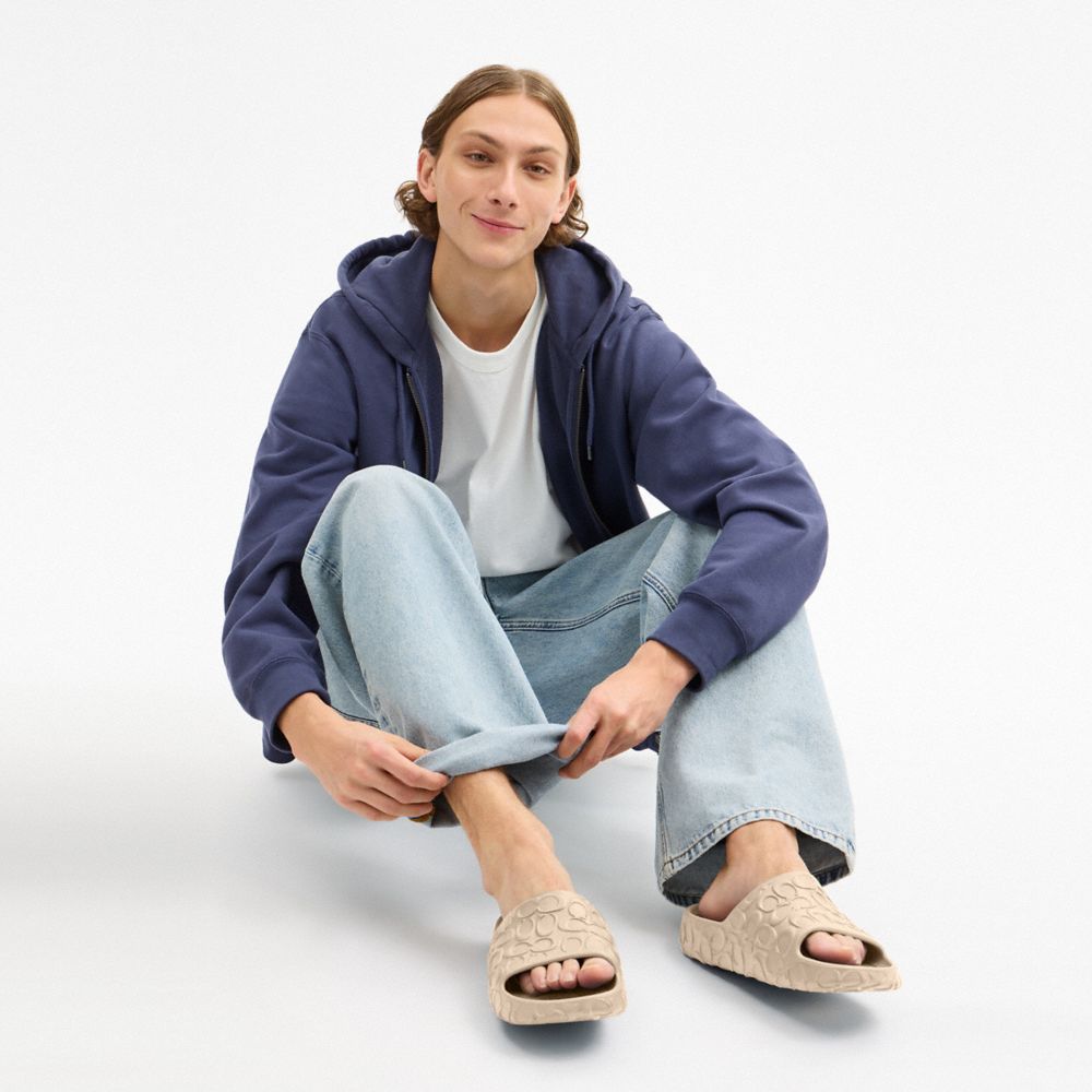 Coach Bay Slide In Signature Ivory