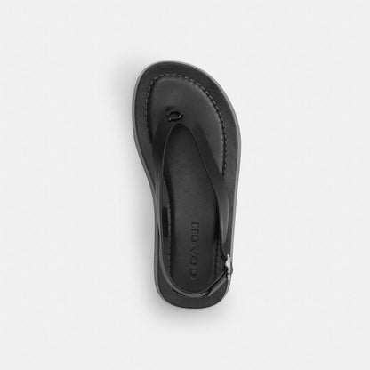 Women's Coach Sculpted C Platform Thong Sandal Black