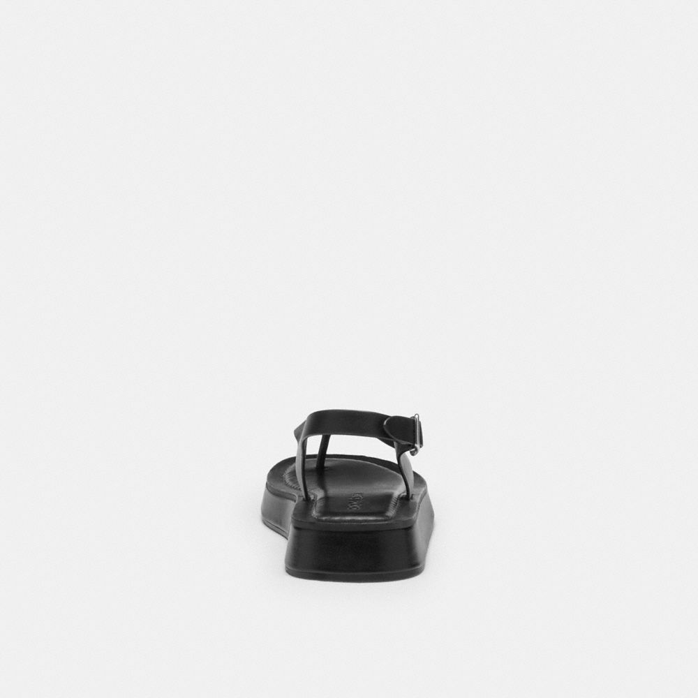 Women's Coach Sculpted C Platform Thong Sandal Black