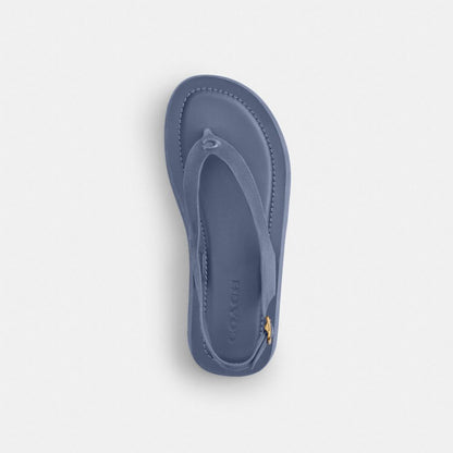 Women's Coach Sculpted C Platform Thong Sandal Light Denim