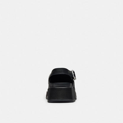 Women's Coach Sculpted C Platform Clog In Crystal Signature Jacquard Black