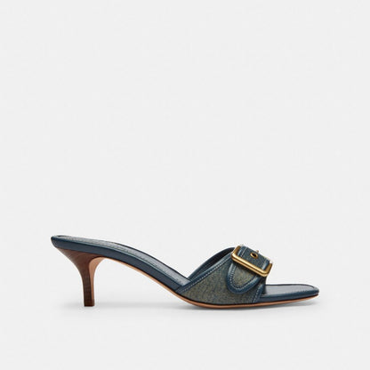 Women's Coach Margot Sandal In Loved Denim Dark Indigo
