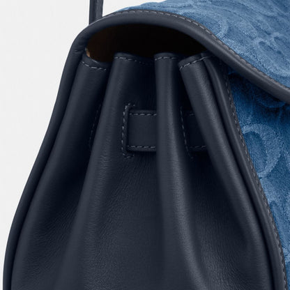 Coach Bridget Flap Shoulder Bag In Signature Denim Gold Indigo