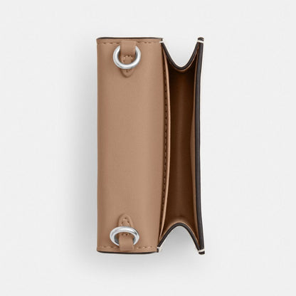 Coach Mini Wallet On A Chain With Cherry Print Silver Chalk Multi