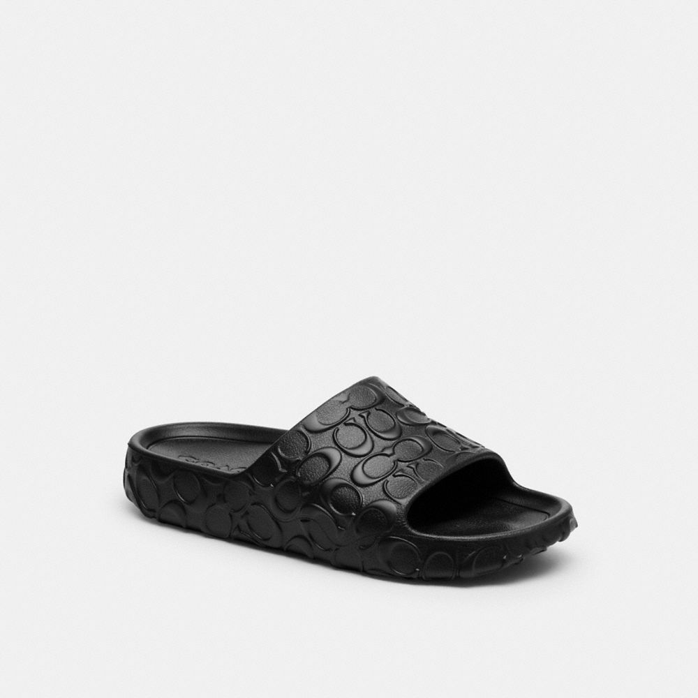 Women's Coach Bay Slide In Signature Black