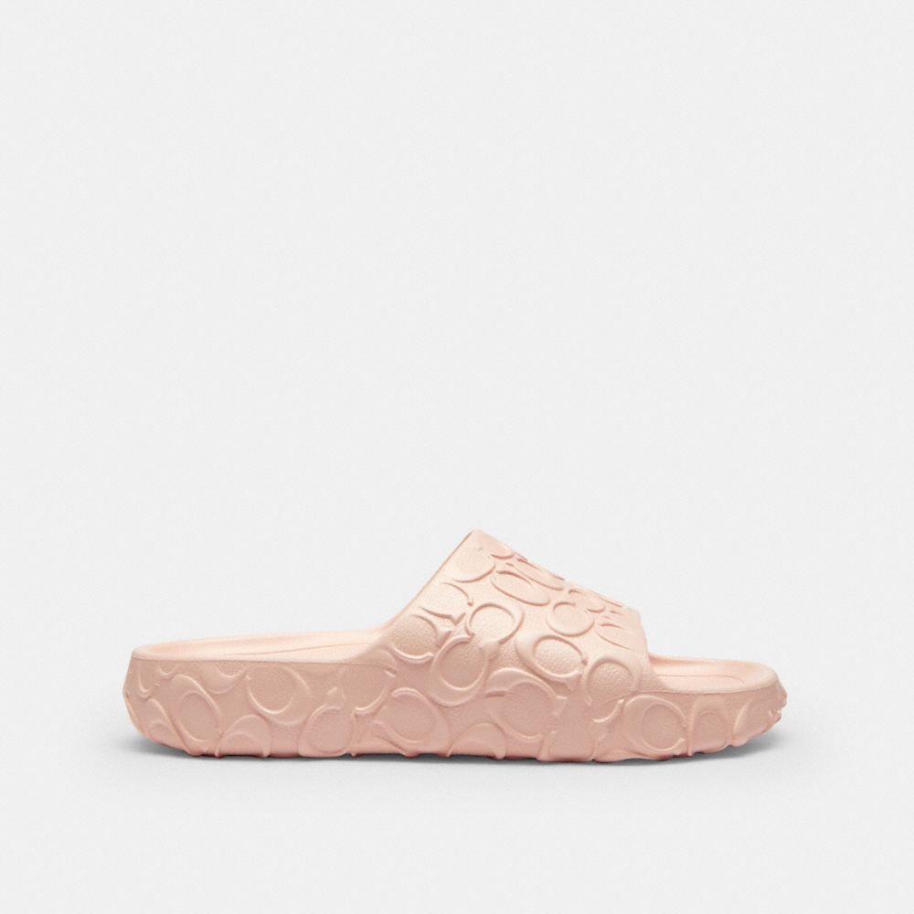 Women's Coach Bay Slide In Signature Candy Pink