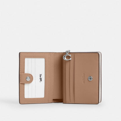 Coach Snap Wallet With Cherry Print Silver