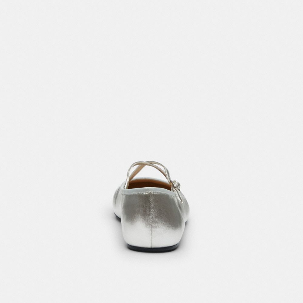 Women's Coach Phoebe Ballet Flat Silver