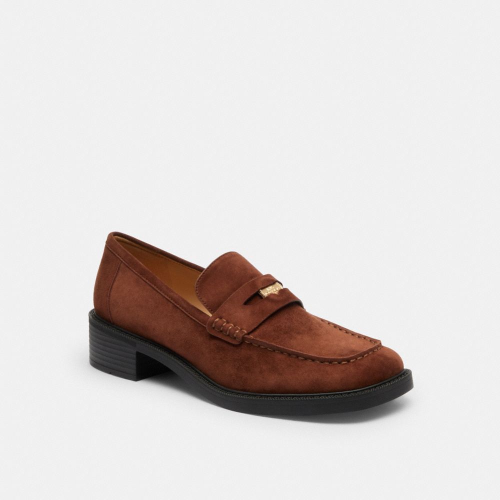 Women's Coach Square Toe Loafer Vintage Brown