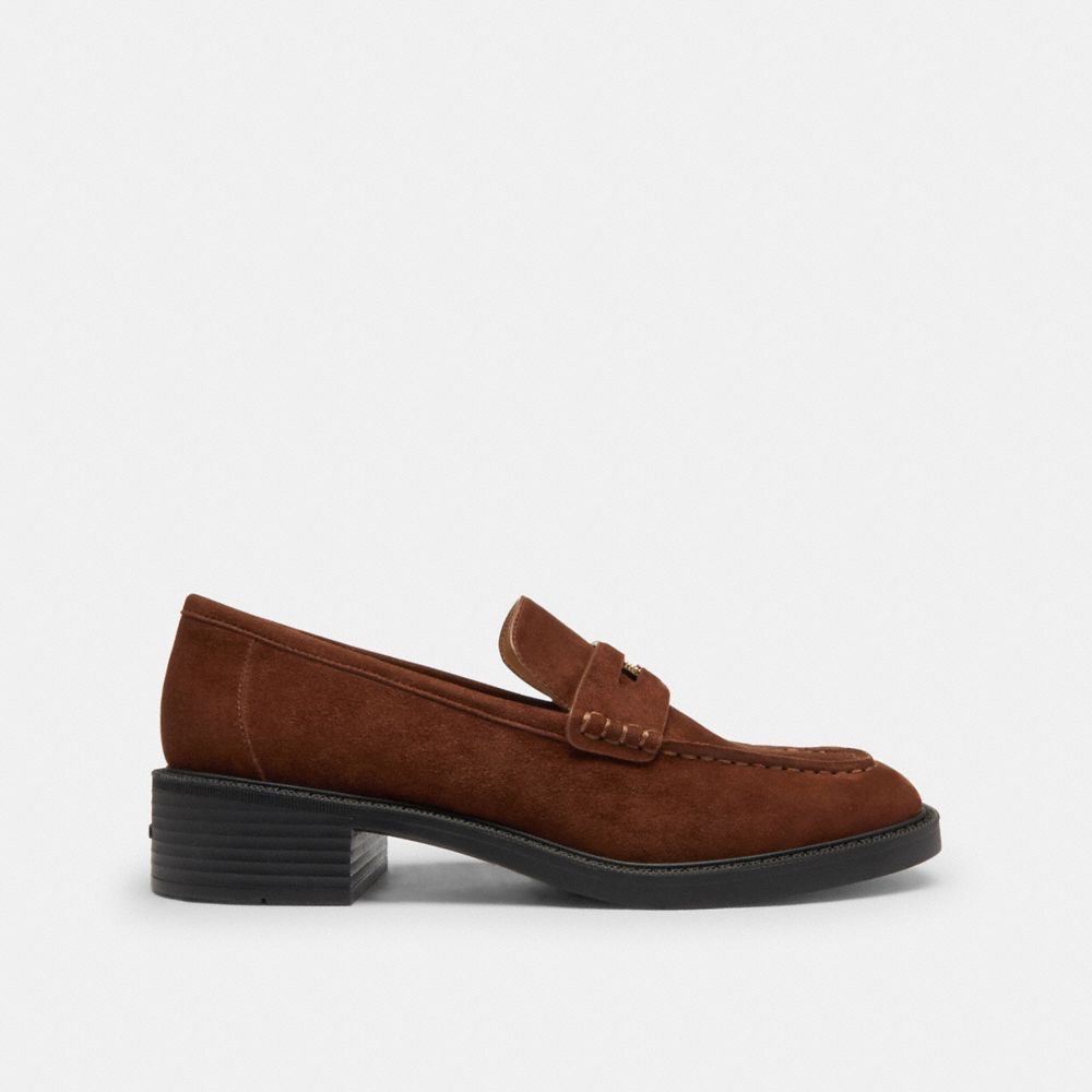 Coach Square Toe Loafer Vintage Brown