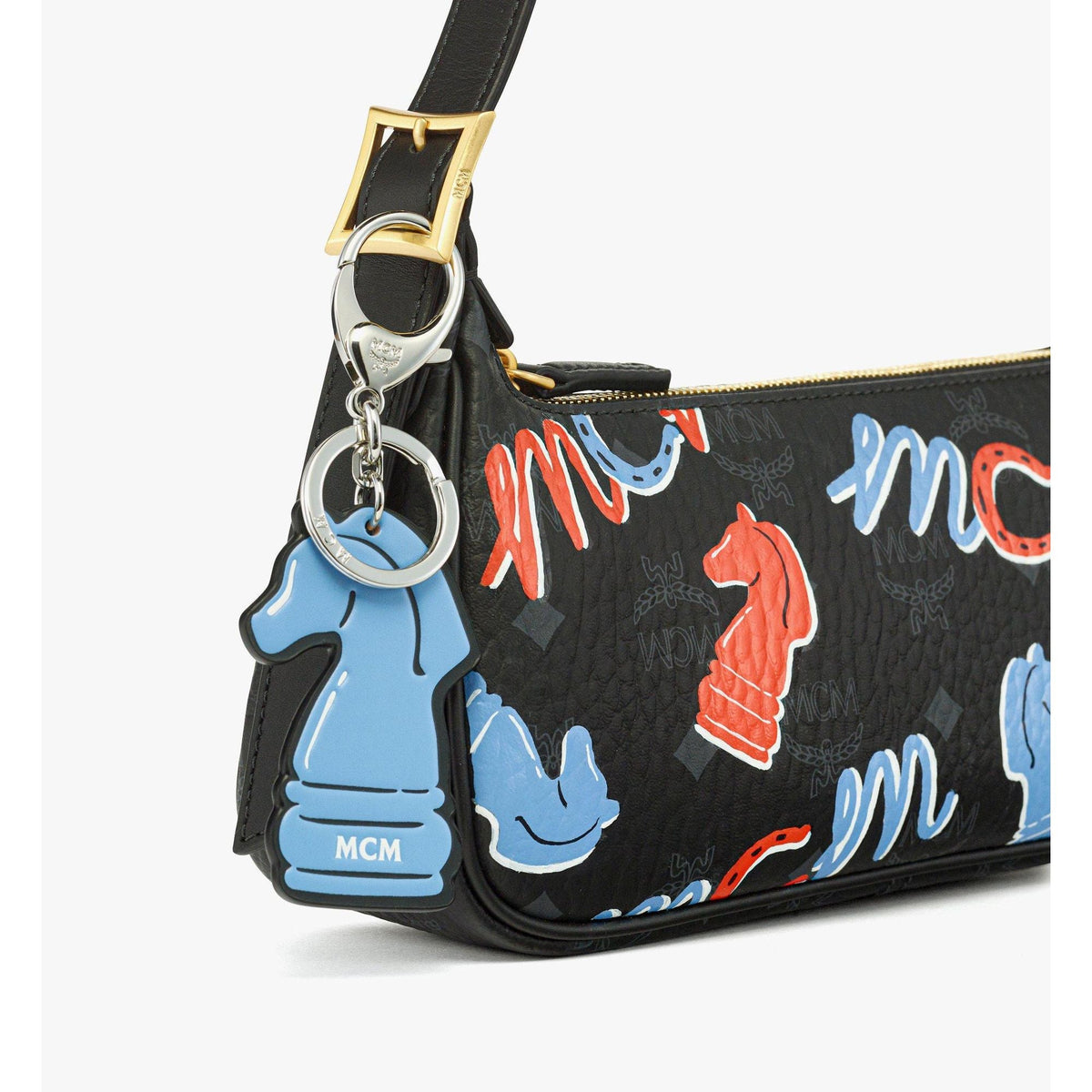 MCM Year of the Horse Aren Shoulder Bag in Visetos