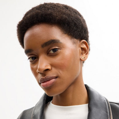 Coach Pavé C Stud Earrings Gold