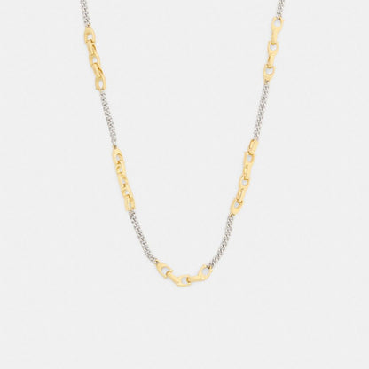 Coach Linked C Necklace Gold Silver
